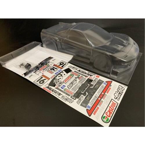 Rc Car Shell NSX M-Chassis Clear Body 225mm Wheelbase + Logo Stickers For 1/10 Scale On Road Electric Cars Model