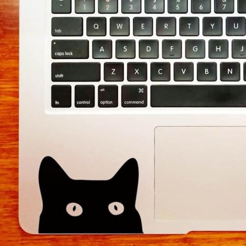 Curious Black Cat Laptop Trackpad Decal for Macbook Sticker Pro Air Retina 11" 12" 13" 15" Mac Surface Book Vinyl Touchpad Skin