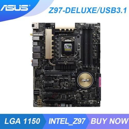 Z97-DELUXE/USB3.1 Desktop Motherboard For ASUS Socket LGA 1150 DDR3 USB3.0 SATA3 i7 i5 i3 used pc motherboard