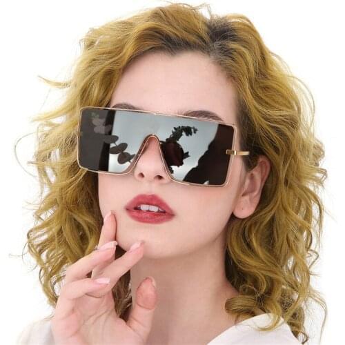 Fashion Oversized Sunglasses Women Square Mirror Glasses Polarized Sun Glasses Luxury Driving Beach Travel Goggles gafas 2020