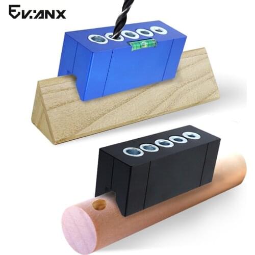 Pocket Hole Jig Kit 6 7 8 9 10mm Aluminum Alloy With Bubble Level Wood Doweling Jig Drilling Guide Tool For Carpentry