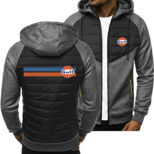 2021 New Fashion Men Hoodies for Gulf Logo Spring Autumn Jacket Casual Sweatshirt Long Sleeve Zipper Hoody