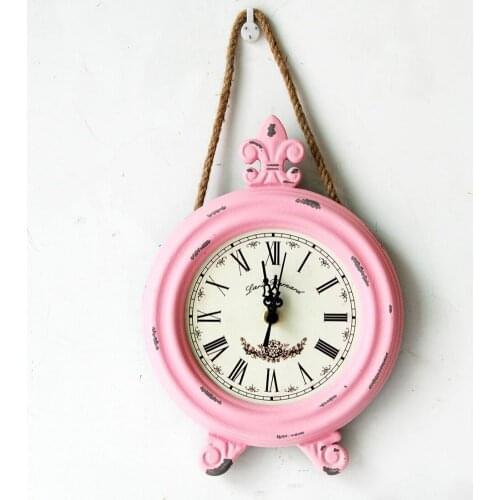 New Arrival Simple White Wall Clock Creative Iron Vintage Decoration Relogio De Parede Home Living Room Wall Decoration Clock