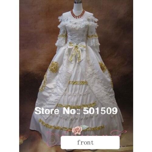 Luxury Medieval Renaissance Gown snow white princess Dress event Costume Victorian Gothic Marie Antoinette Colonial Belle Ball