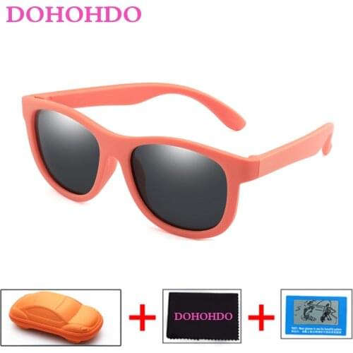 DOHOHDO Children Sunglasses TR90 Boy Girl Polarized Sun Glasses Silicone Safety Baby Infant Shades UV400 Eyewear Oculos De Sol