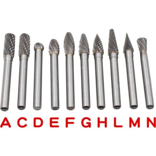 1PC shank 6mm head 8mm Double cut tungsten carbide rotary burrs burs files CNC metalworking Polishing Electric Grinder finishing