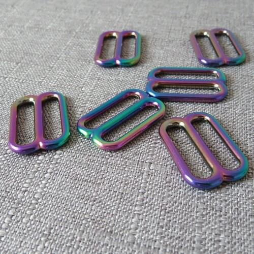 10Pcs 25mm 1 Inch Metal Slider DIY Bag Dog Pet Collar Belt Straps Buckle Knapsack Garment Sewing Accessories Tri-Glides Hardware