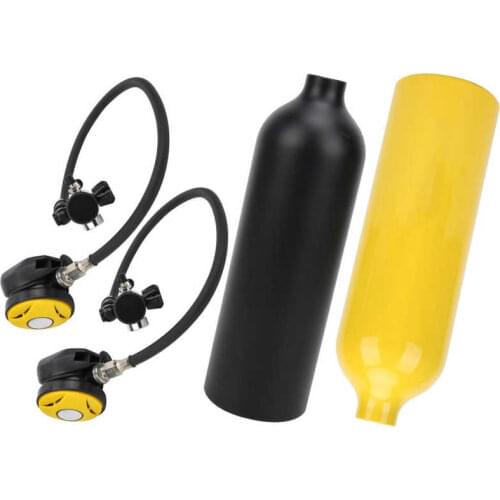 1L Scuba Diving Tank Oxygen Cylinder Underwater Diving Set Air Oxygen Tank Breather Valve Storage Bag Diving Tank Breathing Kit