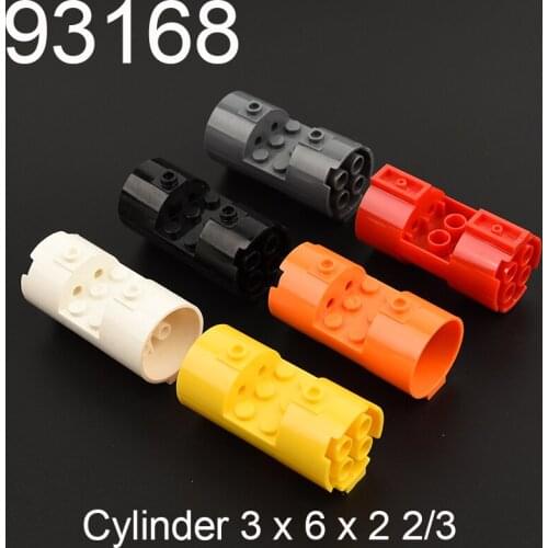 2PCS 93168 Cylinder 3 x 6 x 2 2/3 Horizontal Closed Studs Building block accessories parts MOC DIY Education Build Toys Brick