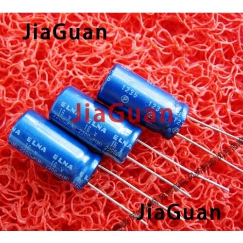 20pcs NEW ELNA RE3 16V2200UF 10X20MM audio electrolytic capacitor 2200uF/16V blue robe 2200UF 16V