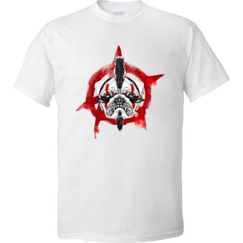 Punk Pug T-shirt Men Classic Anarchy Tops Shirt Summer Autumn Cotton Fabric Short Sleeve T Shirt for Adult Summer Tee Shirt