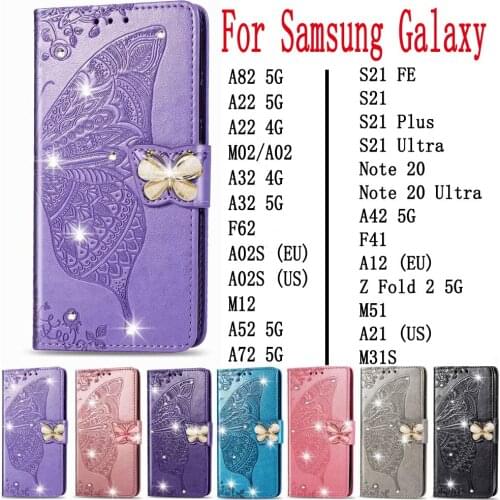 Sunjolly Leather Case Flip Card Wallet Stand Cover for Samsung Galaxy S21 Plus Ultra FE Note 20 Ultra A82 A22 A32 A02S A52 A725G