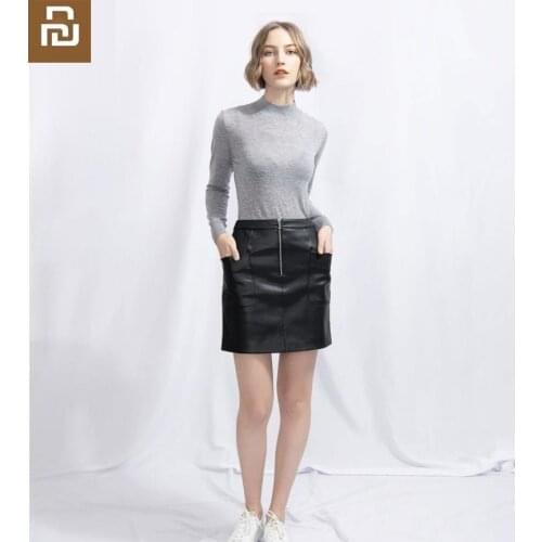 New PPT imitation leather A word mini skirt Soft flexible Sexy fashion Leather pants skirt Slim zipper skirt
