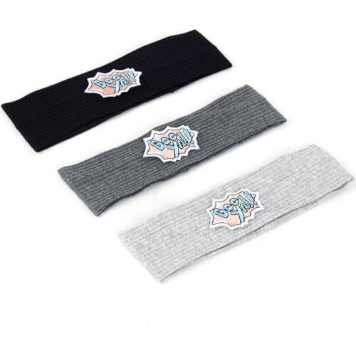 Fashion Toddler Turban Baby Headband Cute Letters Cotton Ribbed Elastic Newborn Hair Band Headband For Girls Hair Accessories