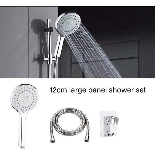 5 mode Pressurized shower sprinkler head set household water heater bath bath flower wine five-level water output big shower