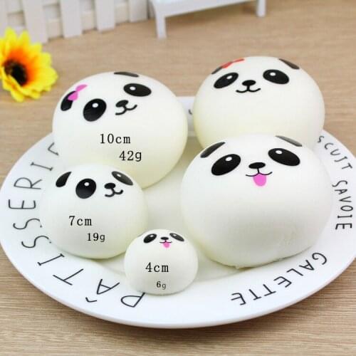 New 4cm/7cm10cm Jumbo Panda squishy slow rising Charms Kawaii Buns Bread Cell Phone Key/Bag Strap Pendant Squishes
