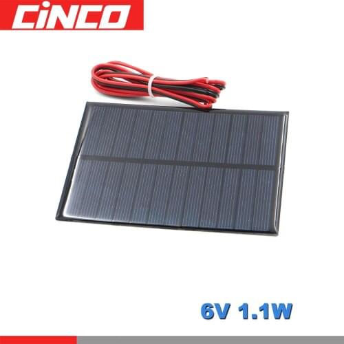 Poly Panel Solar monocrystalline Silicon 6V 1.1W with 100cm extend cable DIY Battery Charger Module Mini Solar Cell wire toy