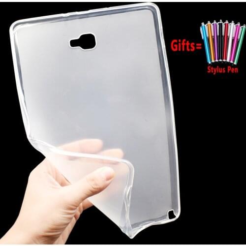 Translucent Shockproof Soft Case for Samsung Galaxy Tab A/A6 10.1 2016 SM-P580 SM-P585 P580 with S Pen Slim Cover with Stylus