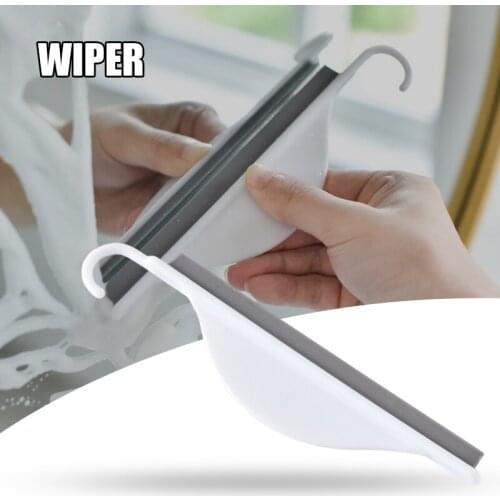 Mini Cleaning Scrape Wiper Silicone Tail Hook Design Convenient for Hanging Household for Shower Doors Window Car Glass C1