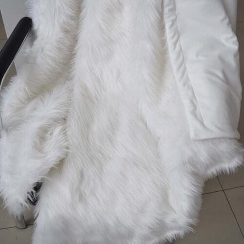 Super Soft Cream White Faux Fur Warm Elegant Cozy Throw Blanket Bed Sofa Blanket Gift