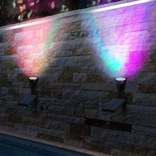 7 LED Lights Patio Ultra Bright Adjustable Solar Powered Waterproof Lawn Garden Security RGB Colorful Outdoor Yard