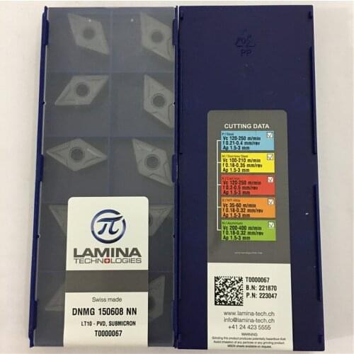 DNMG150608NN LT10 100% Original LAMINA carbide insert with the best quality 10pcs/lot free shipping