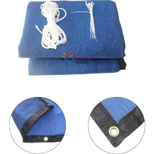 95% Sunshade Rate Blue HDPE Greenhouse Garden Shading Net Courtyard Canopy Stairs Balcony Safety Net Sunshine Protective Netting