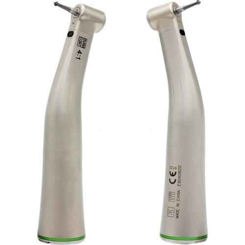 1 Pcs x Dental Fiber Optical LED Contra Angle 4:1 Ti-Max Low Speed Handpiece Green Ring