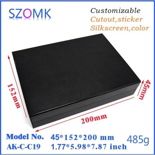 10 pcs, 45*152*200mm good quality szomk hot selling aluminum enclosure box extruded aluminum junction housing amplifier box