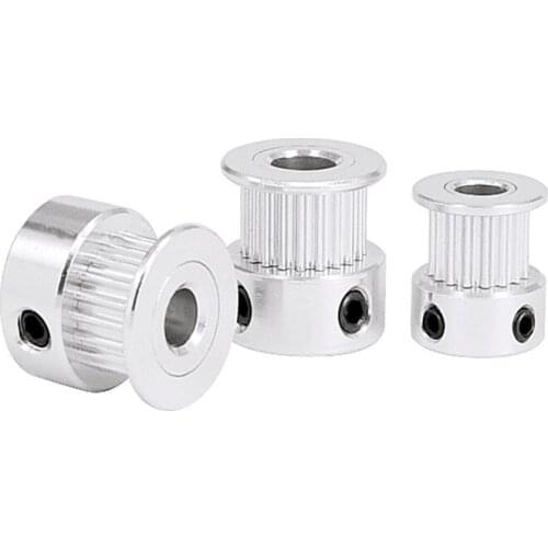 10Pcs GT2 Timing Pulley 20 teeth Bore 5mm 6mm 6.35mm 8mm for Width 6mm GT2 synchronous belt 2GT Belt pulley 20teeth 20T