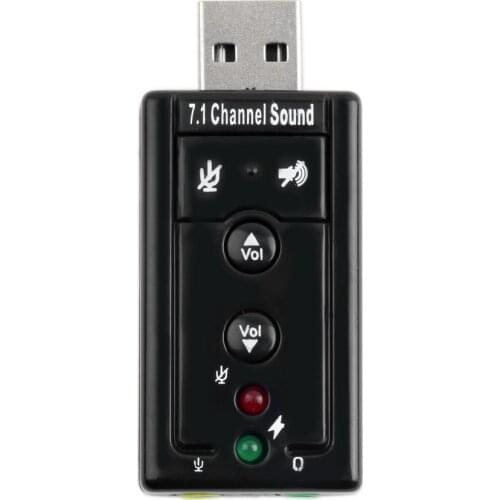 2017 Hot 1pc Mini USB 2.0 3D External 7.1 Channel Virtual 12Mbps Audio Sound Card Adapter Newest