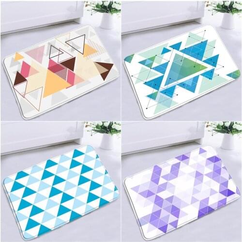 3D Modern Geometric Printed Entrance Door Rug Anti-slip Home Decor Bath mat in the Kitchen Living room Pad Bathroom Mats Carpet