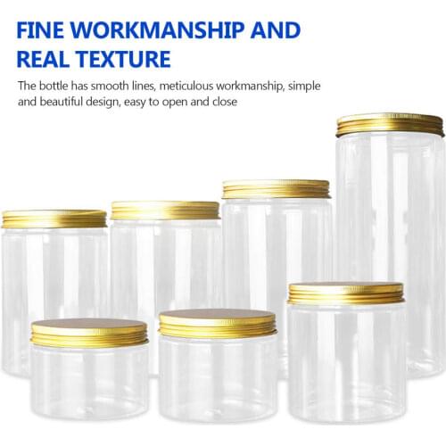50ml/100ml/150ml/200ml/300ml plastic jar with lid screw iron transparent container empty cosmetic cream powder jar vanity box