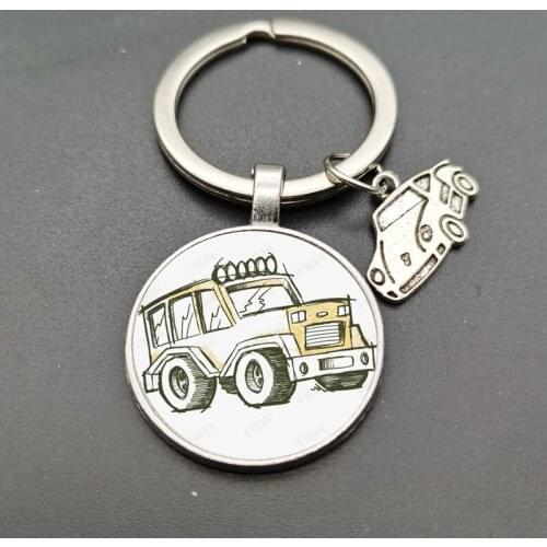 Off-road Jeep Dome Keychain Pendant Gift for car lovers