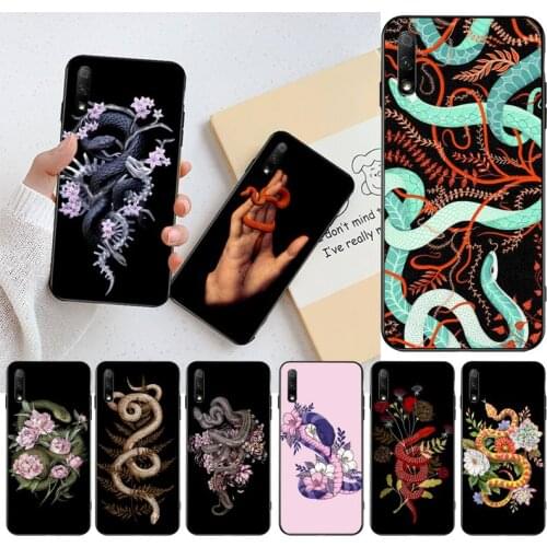 Hand Snake Flower Art Phone Case for Huawei Honor 30 20 10 9 8 8x 8c v30 Lite view pro