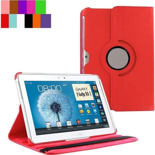 For Samsung N8000 Case 360 Rotating Stand PU Leather Flip Cover case For Samsung Galaxy Note GT-N8000 N8010 N8020