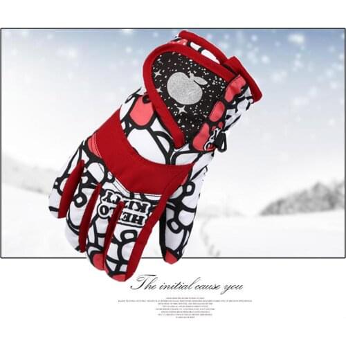 Children Skiing Gloves Snow Boys Girls Winter Cycling Riding Warm Waterproof Windproof Sports Ski Gloves Kids