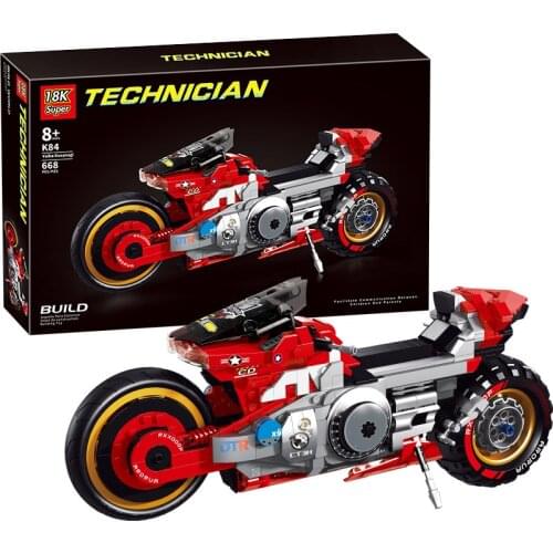 Super 18K K84 Yaiba Kusanagi Model Motorcycle Series City Racing Childrens Educational Assembling Toy Building Blocks Boy Gift