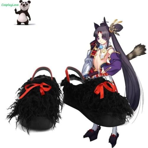 FGO Fate Grand Order Rider Ushiwakamaru Black Shoes Cosplay Long Boots Custom Made