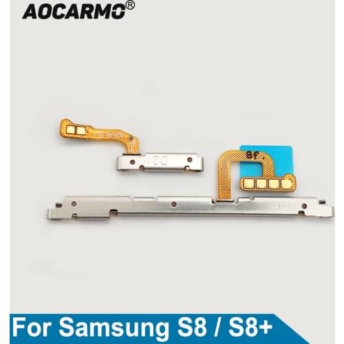 Aocarmo Power On/Off Volume Up/Down Button Flex Cable Replacement Parts For Samsung Galaxy S8/S8+ S8Plus G950 G955