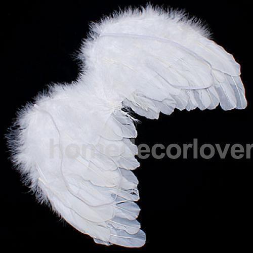6-18mo Baby Toddler Costume ANGEL FEATHER WINGS - WHITE