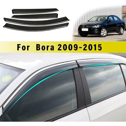 For Volkswagen Bora Sedan 2009-2013 2014 2015 Car Sun Visor Window Visor Rain Shade Car Window Plastic Visor 4PC Accessories