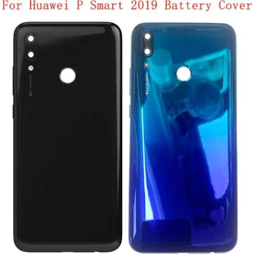 Battery Cover Rear Door Panel Housing Back Case For Huawei P Smart 2019 Battery Cover with Camera Lens Replacement Part