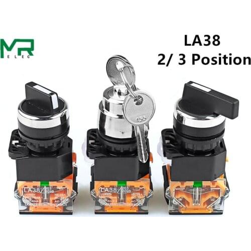 LA38 2 position 3 position 1NO /1NC series High quality Knob switch