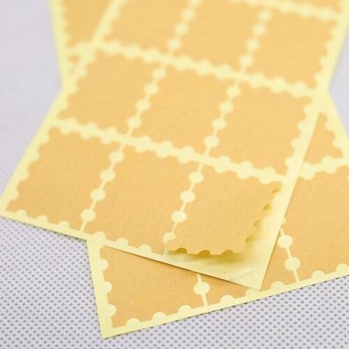 Stamp Design blank Kraft paper Stickers,Wedding Favor Sticker, Envelope Seal Sticker 120pcs/lot