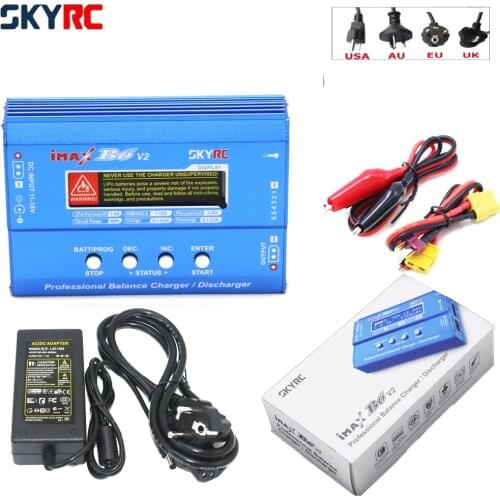 Original SKYRC IMAX B6 V2 B6V2 Digital Lipo NiMh Battery Balance Charger With AC POWER 12v 5A Adapter for RC Helicopter Toys