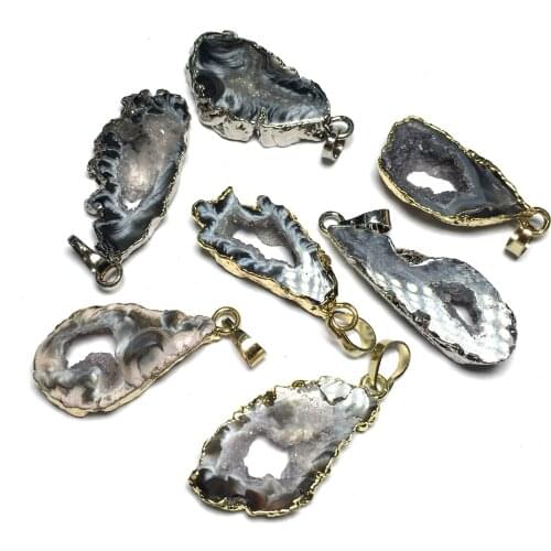 Natural Stone Pendants for Jewelry Making DIY necklace earrings accessories Reiki Healing Jewellery Gift Size 15x27mm 18x35mm