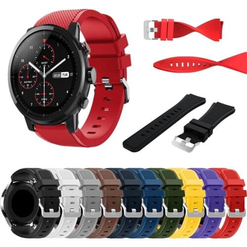 22mm Silicone Wrist Strap For Huami Amazfit Stratos 3 2S Sport Bracelet For Amazfit Stratos + Smartwatch Waterproof Bands New