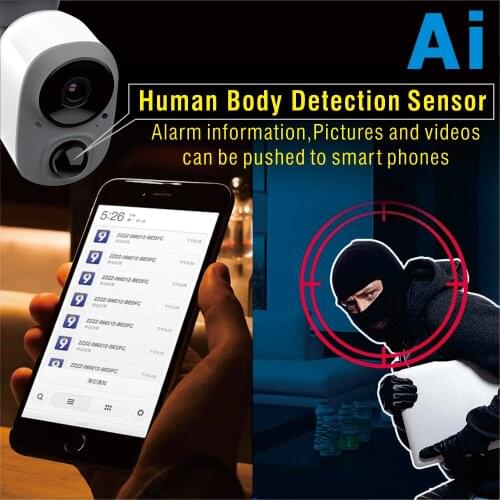 SD card and Cloud storage Full HD WiFi camera mobile app remote monitoring battery powered indoor and outdoor home IP camera