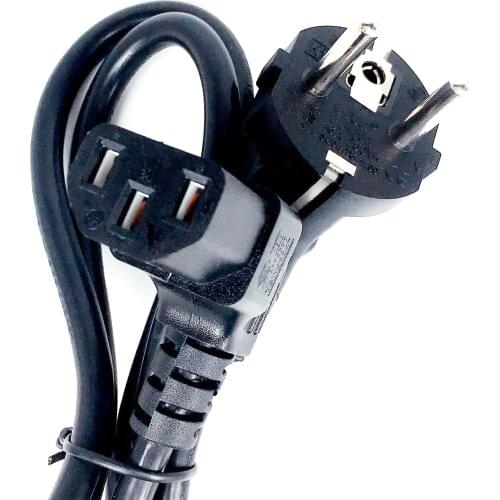 EU PDU UPS AC Power Cord,European 3Pin Male Plug to IEC 320 C13 Up/Down Angled Power Adapter Cable For Wall Mount TV